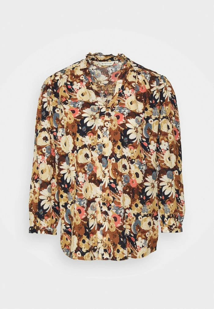 TOM TAILOR WITH FRILL EDGE - Blouse - Beige Floral Design 6 TOM TAILOR WITH FRILL EDGE - Blouse - Beige Floral Design - Image 4