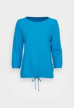 TOM TAILOR WAFFLE STRUCTURE - Long Sleeved Top - Sublime Teal Blue -TOM TAILOR online store 88dd8f66f46541b49d0389731c165a4b