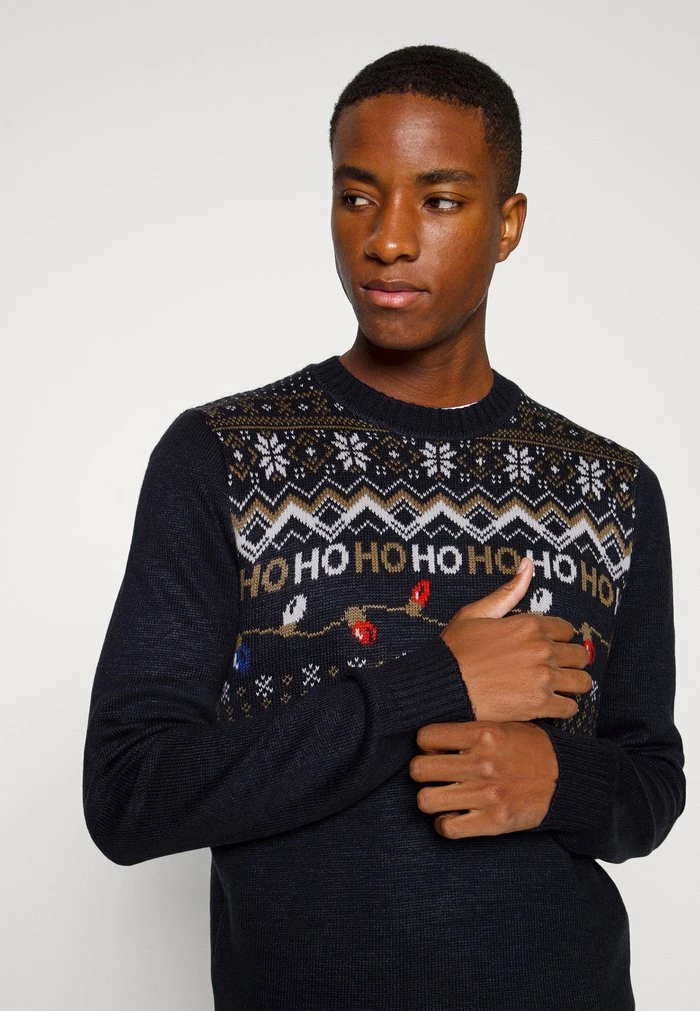 TOM TAILOR CHRISTMAS - Jumper - Navy/beige 6 TOM TAILOR CHRISTMAS - Jumper - Navy/beige - Image 4