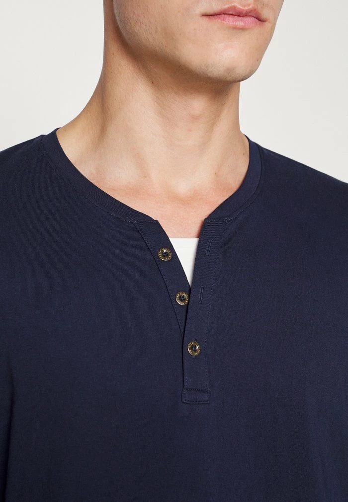TOM TAILOR HENLEY CONTRAST - Long Sleeved Top - Sky Captain Blue 8 TOM TAILOR HENLEY CONTRAST - Long Sleeved Top - Sky Captain Blue - Image 6