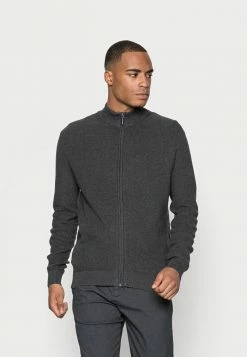 TOM TAILOR WITH - Cardigan - Black Grey Melange