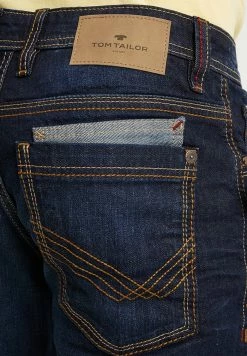 TOM TAILOR MARVIN - Straight Leg Jeans - Dark Stone Wash Denim Blue -TOM TAILOR online store 8e0d9bb903a444d4a0d0ecaf4e3df9d5