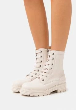 TOM TAILOR Platform Ankle Boots - Cream