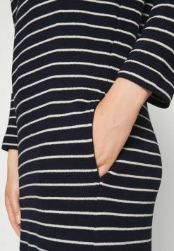 TOM TAILOR DRESS WITH STRUCTURE - Day Dress - Navy/offwhite -TOM TAILOR online store 8ec2e37a4e20452ca343fd5b3dd5713f