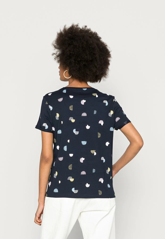 TOM TAILOR CREW NECK - Print T-shirt - Navy 5 TOM TAILOR CREW NECK - Print T-shirt - Navy - Image 3