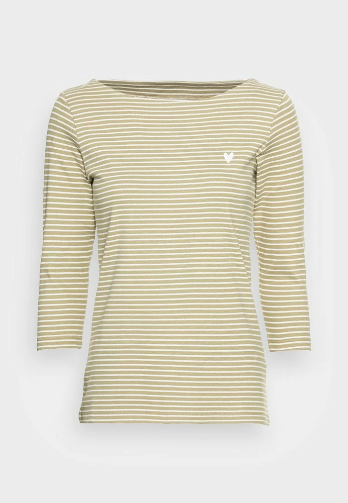 TOM TAILOR LONGSLEEVE STRIPED - Long Sleeved Top - Green Thinner 6 TOM TAILOR LONGSLEEVE STRIPED - Long Sleeved Top - Green Thinner - Image 4