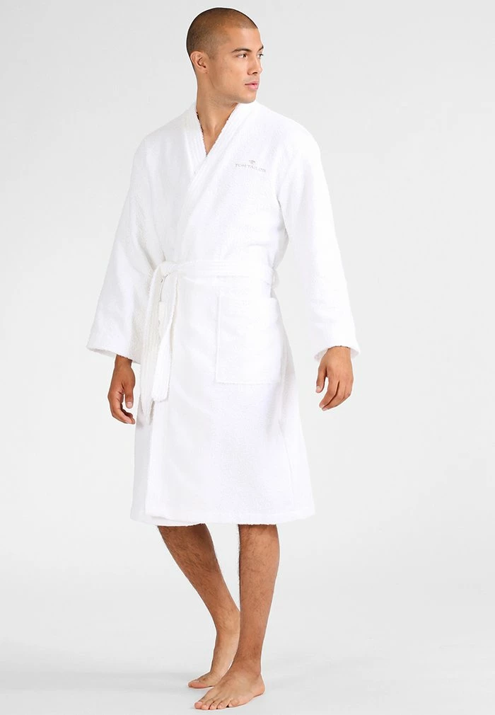 TOM TAILOR BASIC KIMONO UNISEX - Dressing Gown - White 4 TOM TAILOR BASIC KIMONO UNISEX - Dressing Gown - White - Image 2