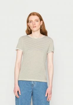 TOM TAILOR Print T-shirt - Offwhite Olive