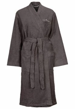 TOM TAILOR BASIC KIMONO UNISEX - Dressing Gown - Dark Grey