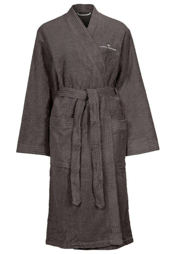 TOM TAILOR BASIC KIMONO UNISEX - Dressing Gown - Dark Grey 3 TOM TAILOR BASIC KIMONO UNISEX - Dressing Gown - Dark Grey