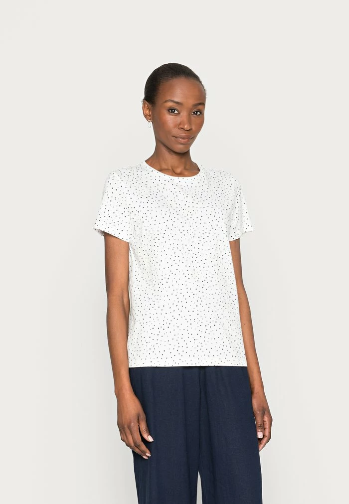 TOM TAILOR Print T-shirt - Offwhite Dot Design 3 TOM TAILOR Print T-shirt - Offwhite Dot Design