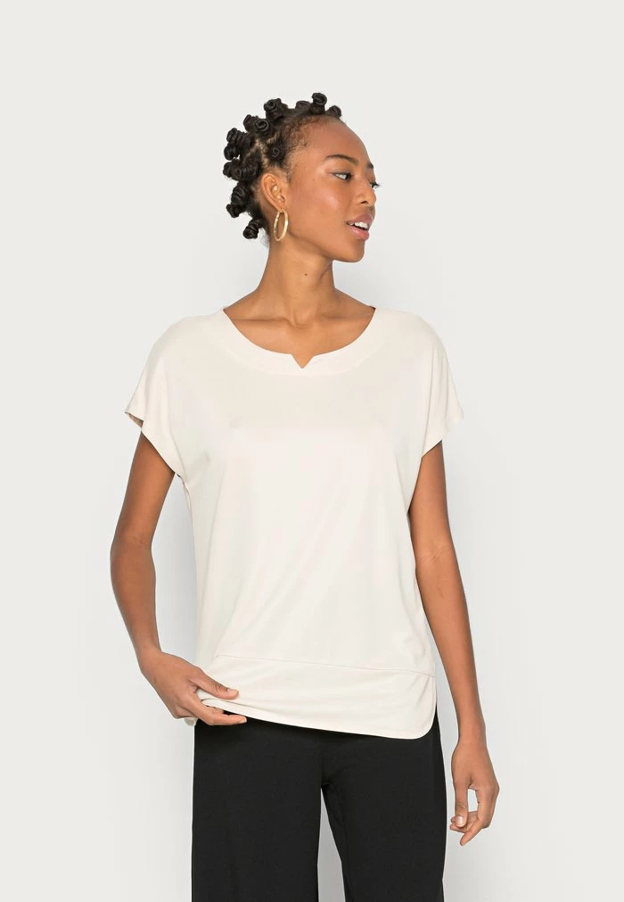 TOM TAILOR FABRIC MIX - Blouse - Light Cashew Beige 3 TOM TAILOR FABRIC MIX - Blouse - Light Cashew Beige