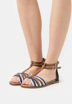 TOM TAILOR Sandals - White/navy