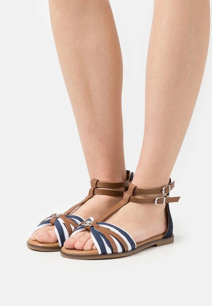 TOM TAILOR Sandals - White/navy 3 TOM TAILOR Sandals - White/navy