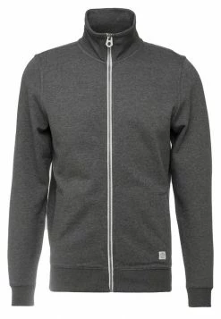 TOM TAILOR Zip-up Sweatshirt - Black Grey Melange -TOM TAILOR online store 961d6f48e11145cf87911184ac7013d3