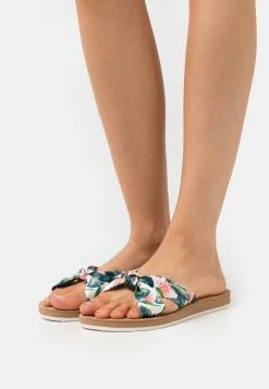 TOM TAILOR Mules - Cream/multi-coloured