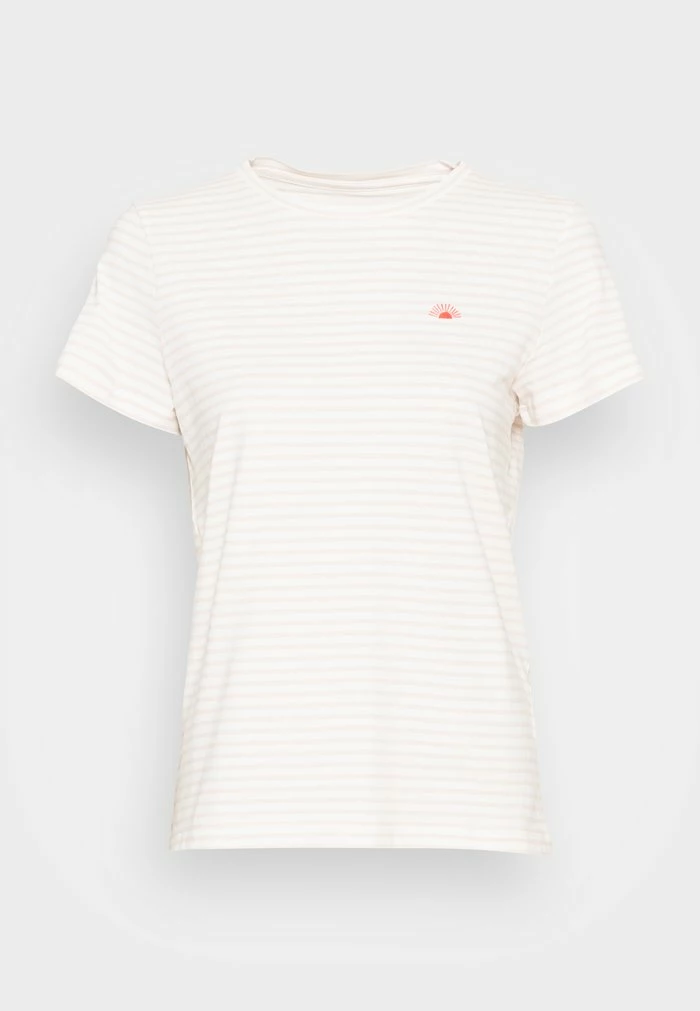 TOM TAILOR CREWNECK - Print T-shirt - Offwhite/beige 6 TOM TAILOR CREWNECK - Print T-shirt - Offwhite/beige - Image 4