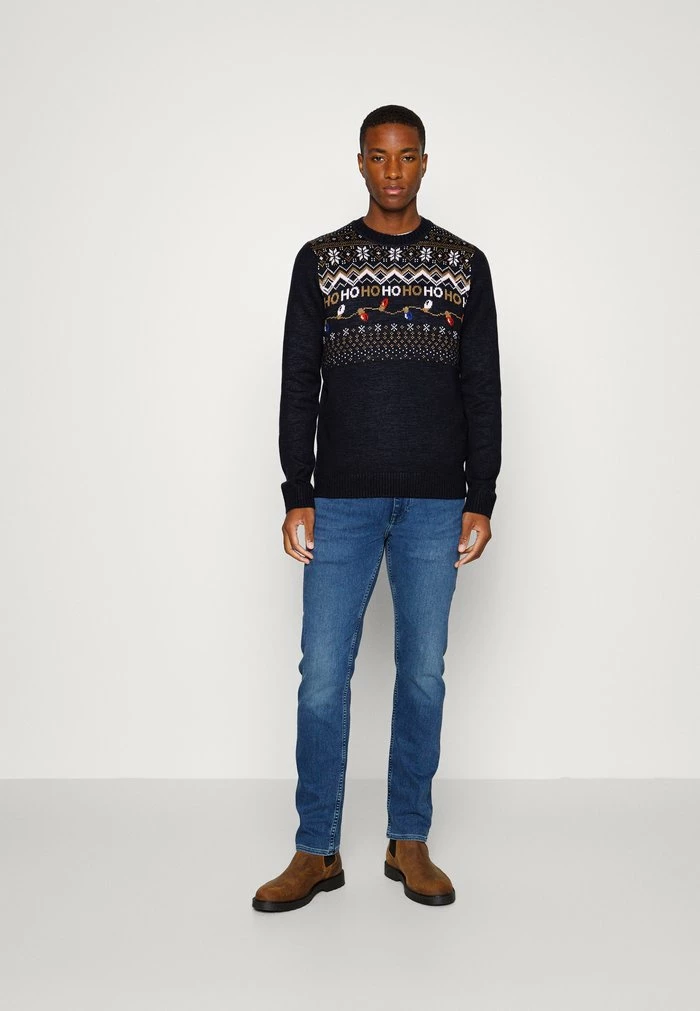 TOM TAILOR CHRISTMAS - Jumper - Navy/beige 4 TOM TAILOR CHRISTMAS - Jumper - Navy/beige - Image 2