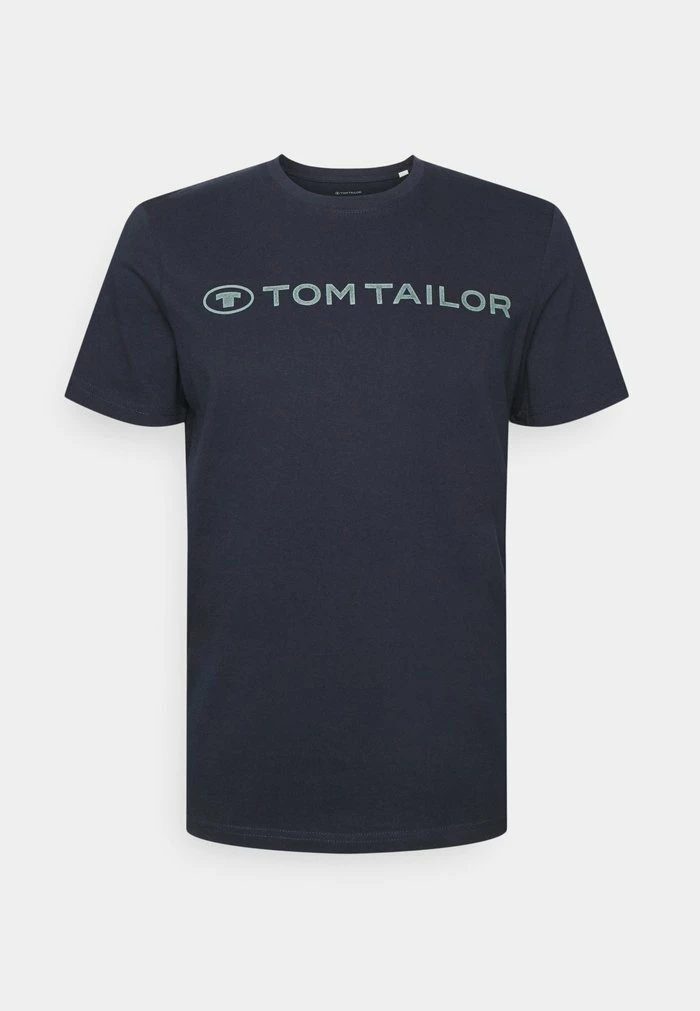 TOM TAILOR CREWNECK LOGO - Print T-shirt - Sky Captain Blue 6 TOM TAILOR CREWNECK LOGO - Print T-shirt - Sky Captain Blue - Image 4