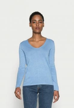 TOM TAILOR BASIC V NECK - Jumper - Sea Blue Melange