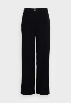 TOM TAILOR PANTS FEMININE STRAIGHT LEG - Trousers - Deep Black -TOM TAILOR online store 9b1750765665452ab660a55ad1548a7f
