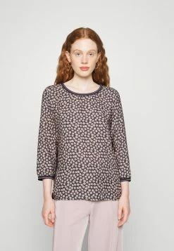 TOM TAILOR FABRIC MIX - Long Sleeved Top - Anthracite