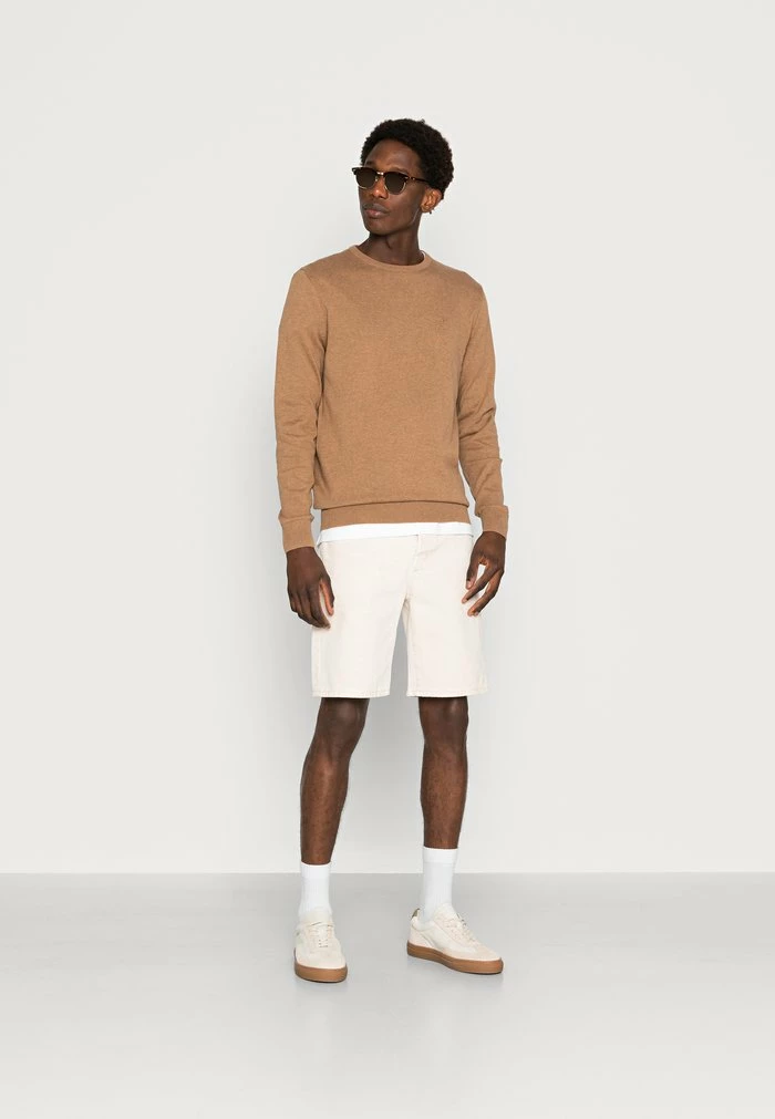 TOM TAILOR BASIC CREW NECK SWEATER - Jumper - Havana Brown Melange 4 TOM TAILOR BASIC CREW NECK SWEATER - Jumper - Havana Brown Melange - Image 2