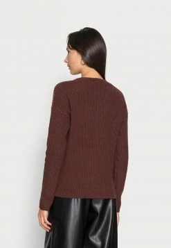 TOM TAILOR V NECK - Jumper - Earth Brown Melange -TOM TAILOR online store 9d97ae511fc54db493638735d141f75d