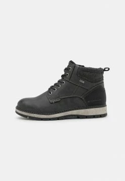 TOM TAILOR Lace-up Ankle Boots - Black