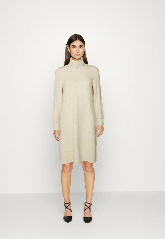 TOM TAILOR COSY WITH COLLAR - Jumper Dress - Soft Light Camel Melange 4 TOM TAILOR COSY WITH COLLAR - Jumper Dress - Soft Light Camel Melange - Image 2