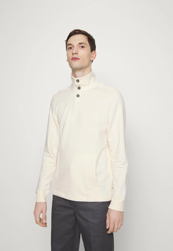 TOM TAILOR TROYER WITH PLACKET - Sweatshirt - Soft Buttercream 3 TOM TAILOR TROYER WITH PLACKET - Sweatshirt - Soft Buttercream