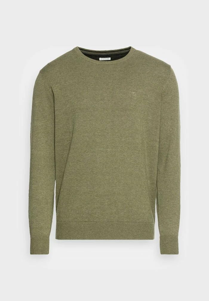 TOM TAILOR BASIC CREW NECK SWEATER - Jumper - Bleak Green Melange 6 TOM TAILOR BASIC CREW NECK SWEATER - Jumper - Bleak Green Melange - Image 4