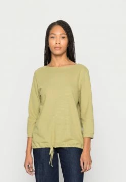 TOM TAILOR WAFFLE STRUCTURE - Long Sleeved Top - Olive
