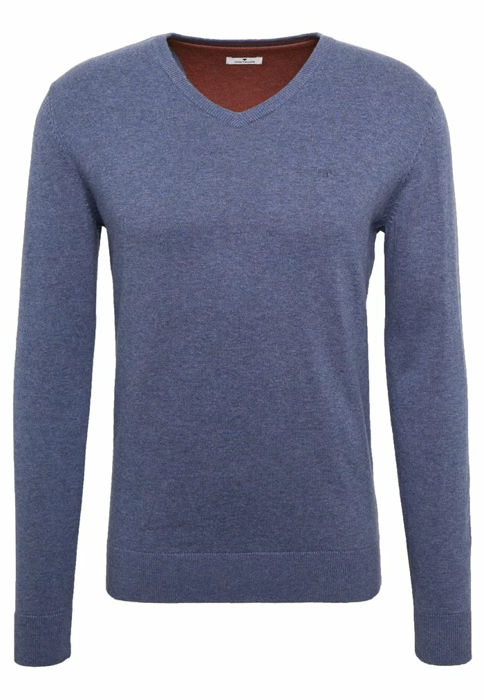 TOM TAILOR BASIC V NECK - Jumper - Vintage Indigo Blue Melange 7 TOM TAILOR BASIC V NECK - Jumper - Vintage Indigo Blue Melange - Image 5
