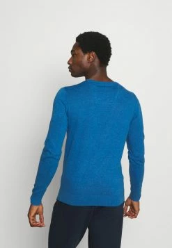 TOM TAILOR BASIC V NECK - Jumper - Royal Blue Melange -TOM TAILOR online store a5ab604d9c814e0b90588021347ffe94