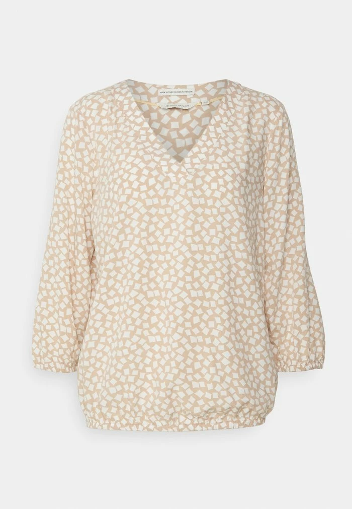 TOM TAILOR BLOUSE WITH V NECK - Blouse - Beige 6 TOM TAILOR BLOUSE WITH V NECK - Blouse - Beige - Image 4