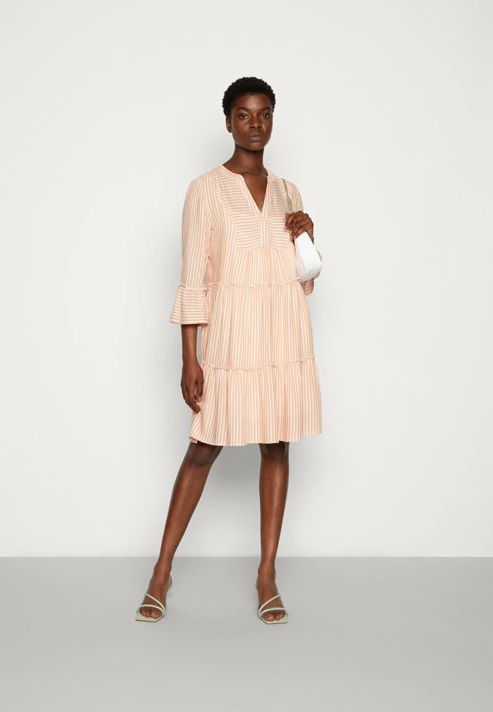 TOM TAILOR STRIPED TUNICA DRESS - Day Dress - Orange White 4 TOM TAILOR STRIPED TUNICA DRESS - Day Dress - Orange White - Image 2