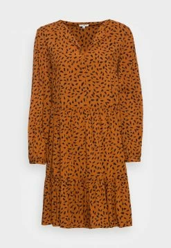 TOM TAILOR DRESS TIRED AND PRINTED - Day Dress - Brown Leaf Design -TOM TAILOR online store a8098a1da6ff423e86e7a5a4fcf2ef77