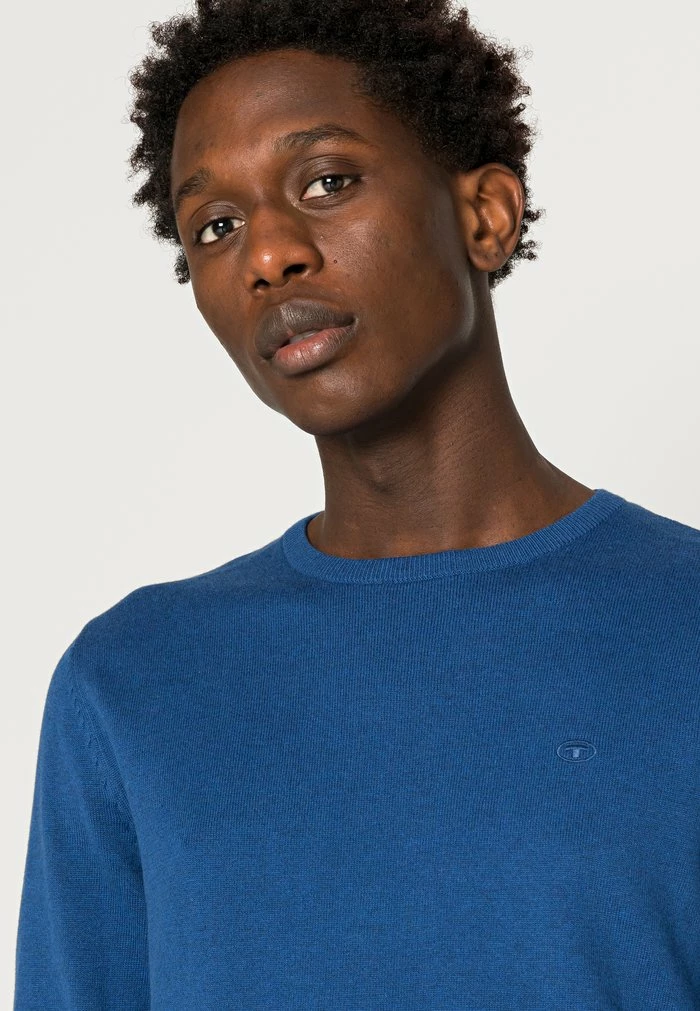 TOM TAILOR BASIC CREW NECK SWEATER - Jumper - Night Sky Blue Melange 7 TOM TAILOR BASIC CREW NECK SWEATER - Jumper - Night Sky Blue Melange - Image 5