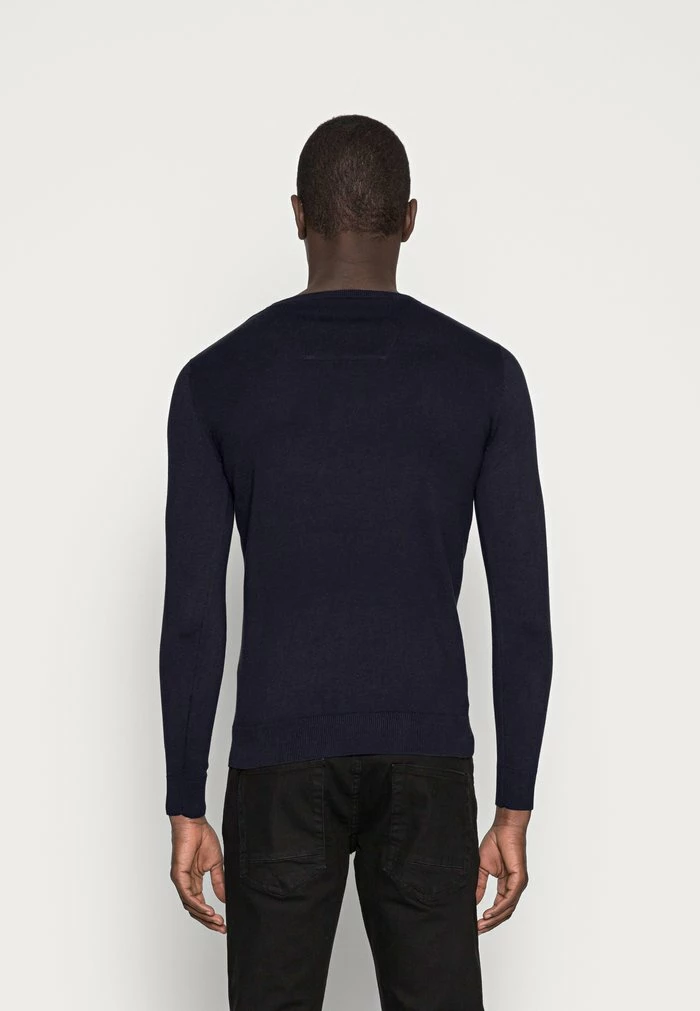 TOM TAILOR BASIC CREW NECK - Jumper - Navy Melange 5 TOM TAILOR BASIC CREW NECK - Jumper - Navy Melange - Image 3