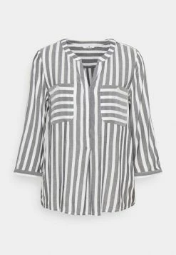 TOM TAILOR Blouse - Offwhite/navy
