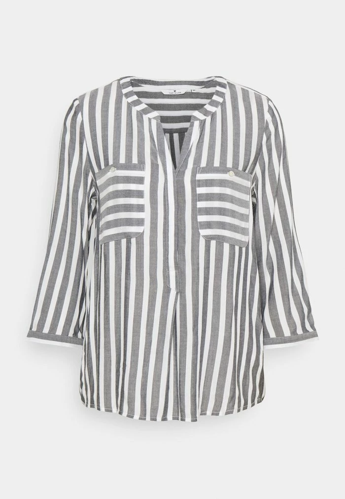 TOM TAILOR Blouse - Offwhite/navy 3 TOM TAILOR Blouse - Offwhite/navy