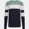 TOM TAILOR STRUCTURED - Jumper - Navy/white 2 TOM TAILOR STRUCTURED - Jumper - Navy/white -TOM TAILOR online store b036e94cea954e2d9634878ee8a46d48