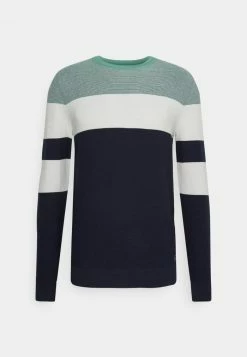 TOM TAILOR STRUCTURED - Jumper - Navy/white