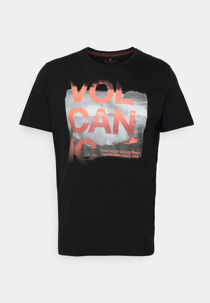 TOM TAILOR Print T-shirt - Black 7 TOM TAILOR Print T-shirt - Black - Image 5