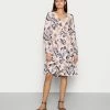 TOM TAILOR DRESS WITH FLOUNCE - Day Dress - White