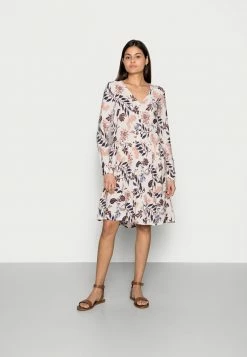 TOM TAILOR DRESS WITH FLOUNCE - Day Dress - White