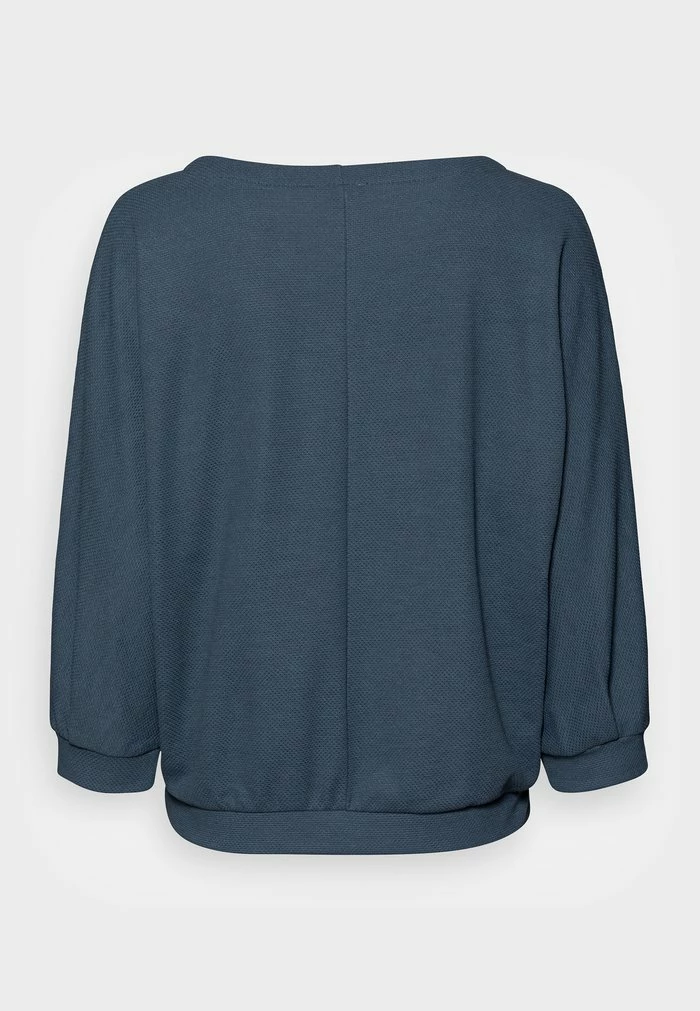 TOM TAILOR STRUCTURED V NECK - Long Sleeved Top - Stormy Sea Blue 4 TOM TAILOR STRUCTURED V NECK - Long Sleeved Top - Stormy Sea Blue - Image 2