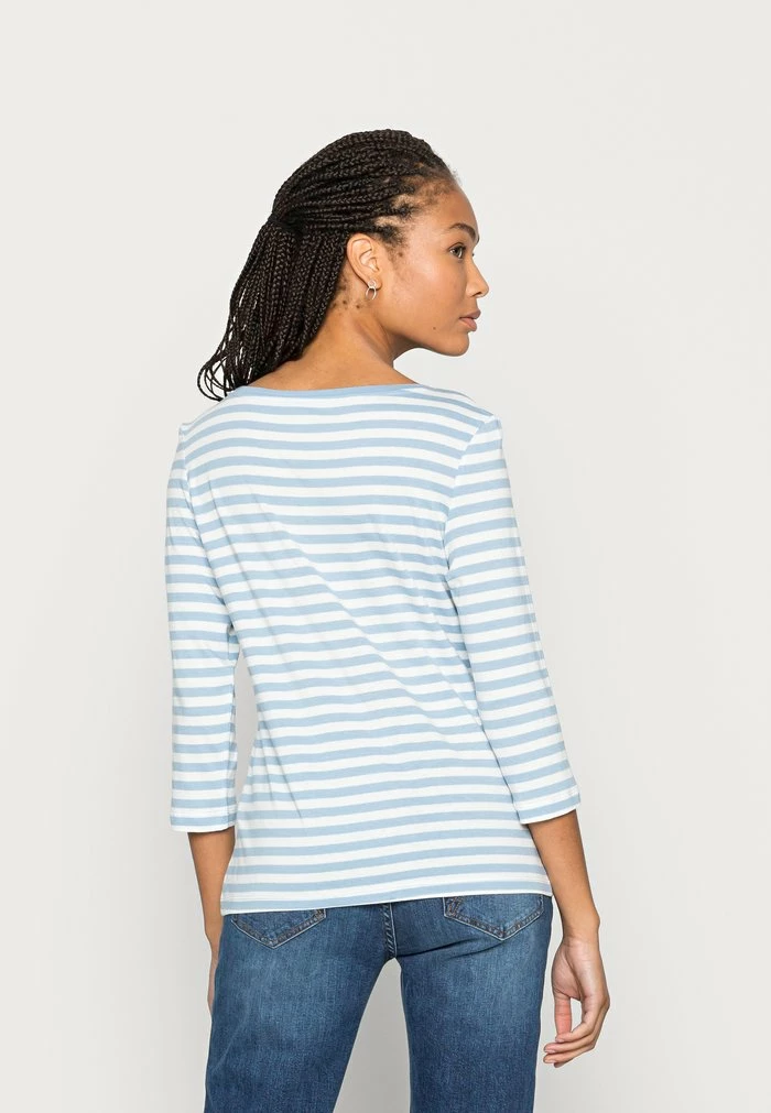 TOM TAILOR STRIPED - Long Sleeved Top - Blue/offwhite 5 TOM TAILOR STRIPED - Long Sleeved Top - Blue/offwhite - Image 3