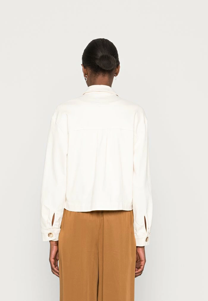 TOM TAILOR MODERN CROPPED JACKET - Denim Jacket - Soft Neutral Beige 5 TOM TAILOR MODERN CROPPED JACKET - Denim Jacket - Soft Neutral Beige - Image 3